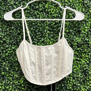 NWT Pretty Little Thing White Crop Top